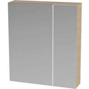 Tiger - S-line Spiegelkast - Naturel Eik - 2 Deuren - 60 cm