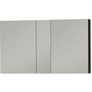 Tiger S-line Spiegelkast 120 cm met 2 enkelzijdige spiegeldeuren Mat zwart