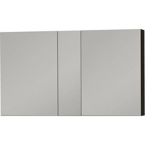 Tiger - S-line Spiegelkast - Mat Zwart - 120x70cm - Inclusief 3 Verstelbare Legplanken