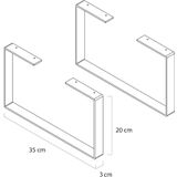Tiger - S-Line Loop Poten - Mat Wit - Metaal - 2 Stuks