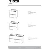Tiger Loft Wastafelonderkast 119,4x45x60 cm Mat Zwart