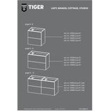 Tiger Loft Wastafelonderkast 119,4x45x60 cm Naturel Eiken