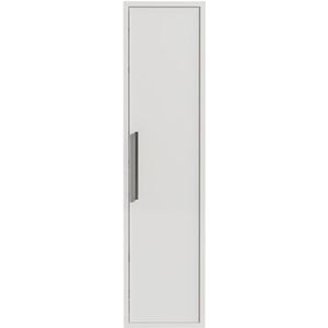 Tiger Boston Hoge kolomkast 40cm Hoogglans wit met RVS geborstelde greep 40x160x35cm