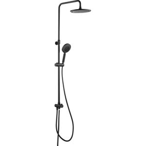 Tiger Tyne Doucheset - Regendouche Ø 22,5 cm - Handdouche Ø 12 cm - 3 standen - Mat zwart