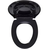 Tiger Tulsa - WC bril met verkleiner - Toiletbril met kinderzitje - Thermoplast - Softclose - Zwart