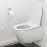 Tiger Elvas - WC bril D-vorm - Toiletbril met deksel - Soft Close - Easy Clean functie - Duroplast - Wit