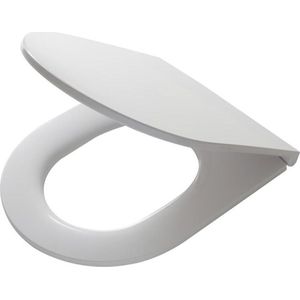 Tiger Elvas - WC bril D-vorm - Toiletbril met deksel - Soft Close - Easy Clean functie - Duroplast - Wit