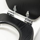 Tiger Blackwash - WC bril - Toiletbril met deksel - Soft Close - MDF - Zwart