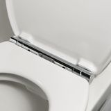 Tiger Boston - WC bril - Toiletbril met deksel - Soft Close - Easy clean functie - Duroplast - Wit / Chroom