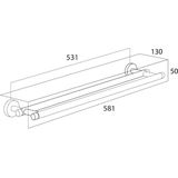 Tiger Boston - Handdoekrek dubbel - Zonder boren met TigerFix (apart verkrijgbaar) - RVS geborsteld