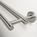 Tiger Boston - Handdoekrek dubbel - Zonder boren met TigerFix (apart verkrijgbaar) - RVS geborsteld