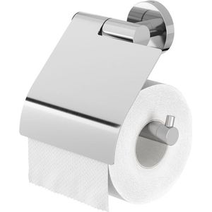 Tiger Boston - Wc rolhouder met klep - Zonder boren met TigerFix (apart verkrijgbaar) - RVS gepolijst