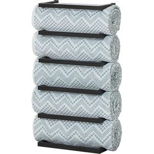 Sealskin Carré - Handdoekrek groot - voor 5 handdoeken - 12 x 24 x 48 cm - Zwart