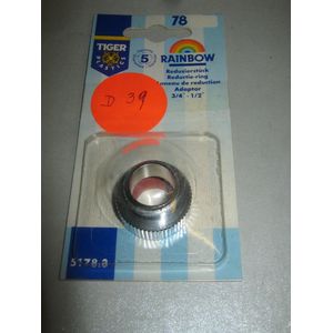 Tiger kraanverloopstuk douche 3/4""-1/2"" chroom