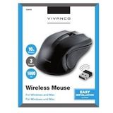 Vivanco - IT-MS RF 1000 - Draadloze Muis - Zwart - USB Mini Ontvanger