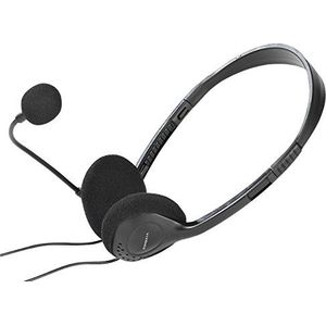 Vivanco IT-HS BASIC RC stereo headset met ultralichte afstandsbediening en volumeregelaar, zwart