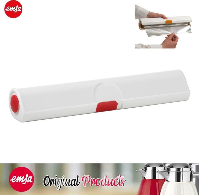 Emsa Click&Cut rolhouder wit/rood