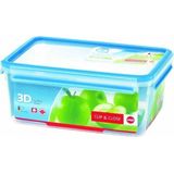 emsa Frischhaltedose CLIP & CLOSE 6 cm hoch 2,6 l transparent, blau