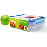 emsa Frischhaltedosen CLIP & CLOSE 7.7 cm hoch 2x 0,6 l transparent, blau