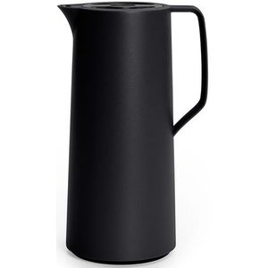 Emsa Motiva thermoskan 1 liter 12 uur warm 24 uur koud, glazen kolf, Scandinavisch design, zwart