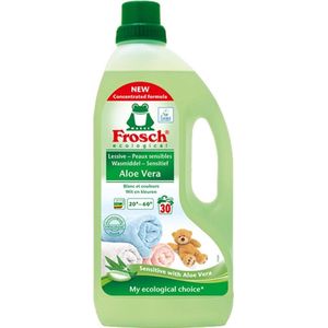 Frosch Vloeibaar Wasmiddel Sensitive Aloe Vera 1,5 Liter (5 flessen - 150 wasbeurten)