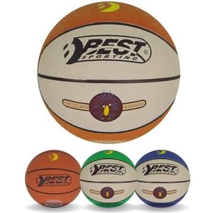 Best Sporting Mini basketbal avontuur, basketbal maat 1, kleine bal in donkerbruin/crème, kinderbasketbal met 160 g, kleine basketbal