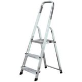 KRAUSE Stehleiter CORDA silber 3 Stufen, H: 125,0 cm
