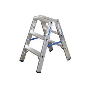 Krause 124715, aluminium trap-dubbele ladder, werkhoogte (max.): 2,25 m zilver DIN EN 131, 4,2 kg