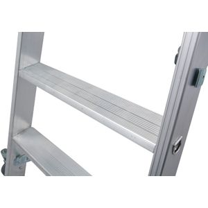 Huishoudtrap - ladder - 2x 6 treden - aluminium - 95 cm hoog