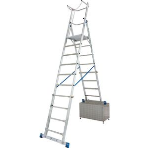 Telescopische platformladder Krause, 8-10 sporten