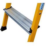 130044 Aluminium Doppel-Klapptritt klappbar Arbeitshöhe (max.): 2.45 m Gelb 1.7 kg - Krause