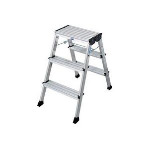 Krause 130068 Aluminium Dubbele Trap Opklapbaar Werkhoogte (max.): 2.65 M Zilver 2.4 Kg