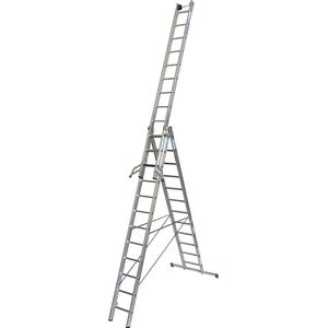 KRAUSE Professionele multifunctionele ladder STABILO + S, 3-delig, combinatie treden/sporten, 3 x 12 treden/sporten