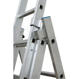 KRAUSE Multifunctionele vouwladder, 3-delig, met uitneembaar ladderdeel, 3 x 12 sporten