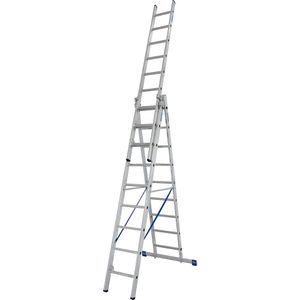 Multifunctionele ladder van aluminium 3 x 9 sporten