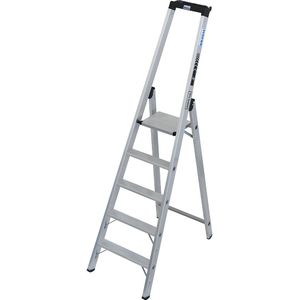 KRAUSE Zwaarlast-bokladder, eenzijdig begaanbaar, tot 225 kg, 5 treden incl. platform