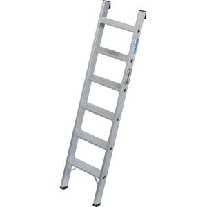 KRAUSE Zwaarlast-aanlegladder, 80 mm diepe aluminium treden, tot 225 kg, 6 treden