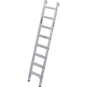 KRAUSE Zwaarlast-aanlegladder, 80 mm diepe aluminium treden, tot 225 kg, 8 treden