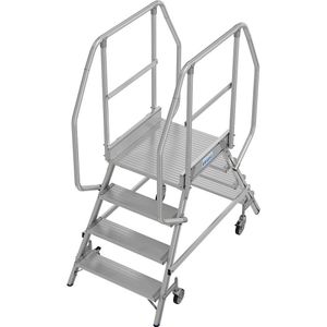 KRAUSE Bordesladder, tweezijdig oploopbaar, 2 x 4 treden