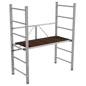 KRAUSE - CORDA - Opvouwbare Kamersteiger - Aluminium - Werkhoogte 2,80 Meter