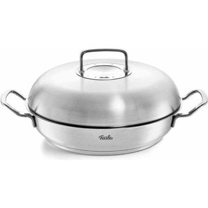 Fissler Original Profi Collection Roestvrijstalen steelpan, set van 5 steelpannen met metalen deksel (3 steelpannen inclusief deksel, 1 serveerpan en 1 steelpan) - inductie Fissler Original Profi Collection Roestvrijstalen steelpan, set van 5 steelpannen met metalen deksel (3 steelpannen inclusief deksel, 1 serveerpan en 1 steelpan) - inductie