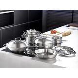 Fissler Kochtopf "ORIGINAL-PROFI COLLECTION", Edelstahl 18/10, (3 tlg.), mit breitem Schüttrand, Kaltmetallgriffen. Made in Germany