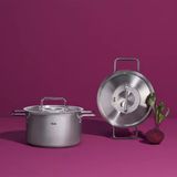Fissler Pure Kookpan Laag met Rvs Deksel - Ø 16cm - 2,1L