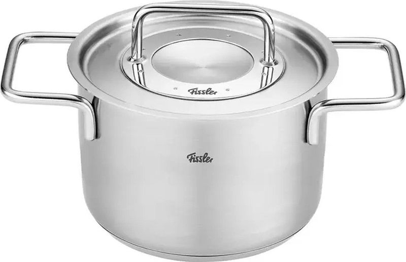 Fissler Pure Kookpan Laag met Rvs Deksel - Ø 16cm - 2,1L