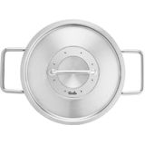 Fissler Topf-Set Fissler Pure Collection, Edelstahl 18/10 (Set, 5-tlg., Kochtopf 16/20/24 + Bratentopf 20cm + Stielkasserolle 16cm oD), Made in Germany