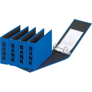 PAGNA Bankordner, PP Karton, Rückenbreite 52 mm,  DIN A6 quer, blau