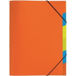 PAGNA Dokumentenmappe Funky School, Gummizugverschluss, 5-teilig, PP, orange