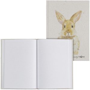 PAGNA Notizbuch Hase DIN A5 punktraster, beige Hardcover 128 Seiten