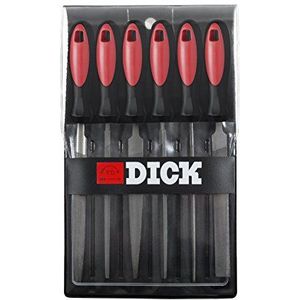 Dick 1187102-2K Set Sleutelvijlen 6-delig 100/2 In Plastic Tas Zwart „Dick