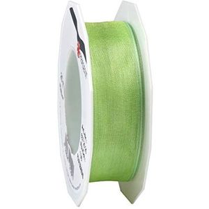 Present band met draadrand, neo mint, 25 m rol 25 mm